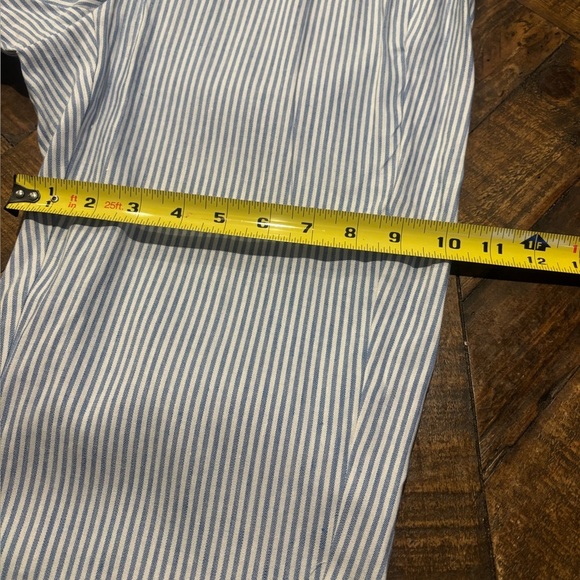 JJill’s NWT Striped blue and white stretch  linen  pants in size medium . - Picture 8 of 12